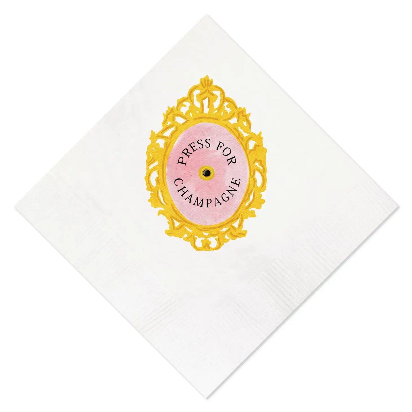 Press For Champagne Doorbell Cocktail Napkins