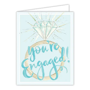 Handpainted You’re Engaged  Engagement Ring Greeting Card