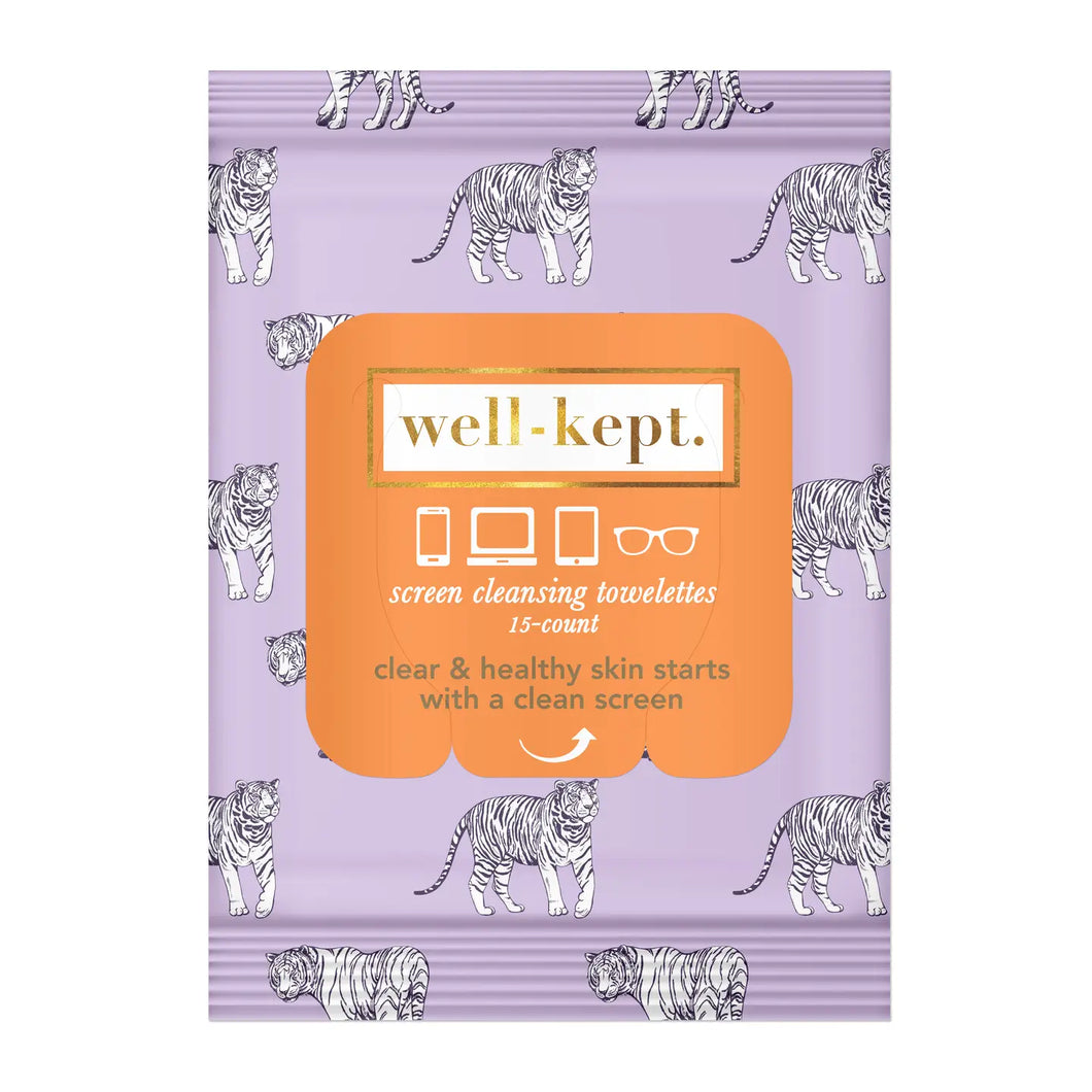 Tiger Pose Screen Cleansing Towelettes