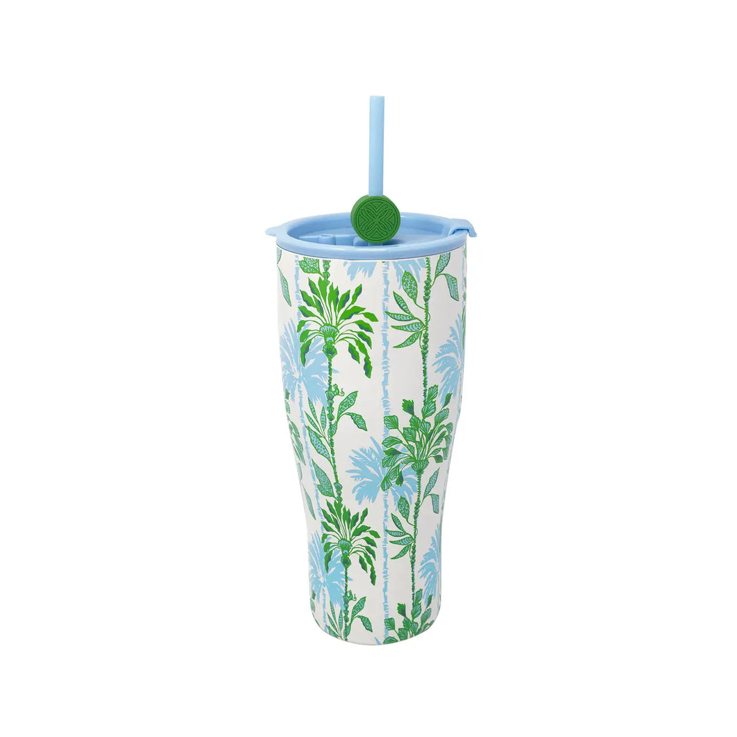 Lilly Pulitzer Stainless Steel Tumbler With Straw | Swayin In The Breeze