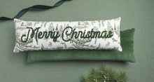 Load image into Gallery viewer, Merry Christmas Toile Long Pillow