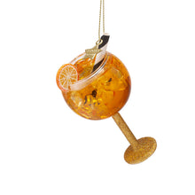 Load image into Gallery viewer, Cocktail Orange Spritzer Glass Ornament