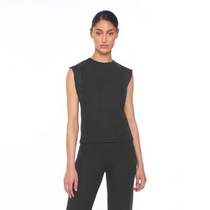 Peixoto Rory Knit Vest | Black Knit