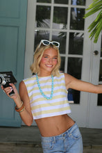 Load image into Gallery viewer, Dottie Hart Opal Open Back Top - South Florida Sunny Stripe