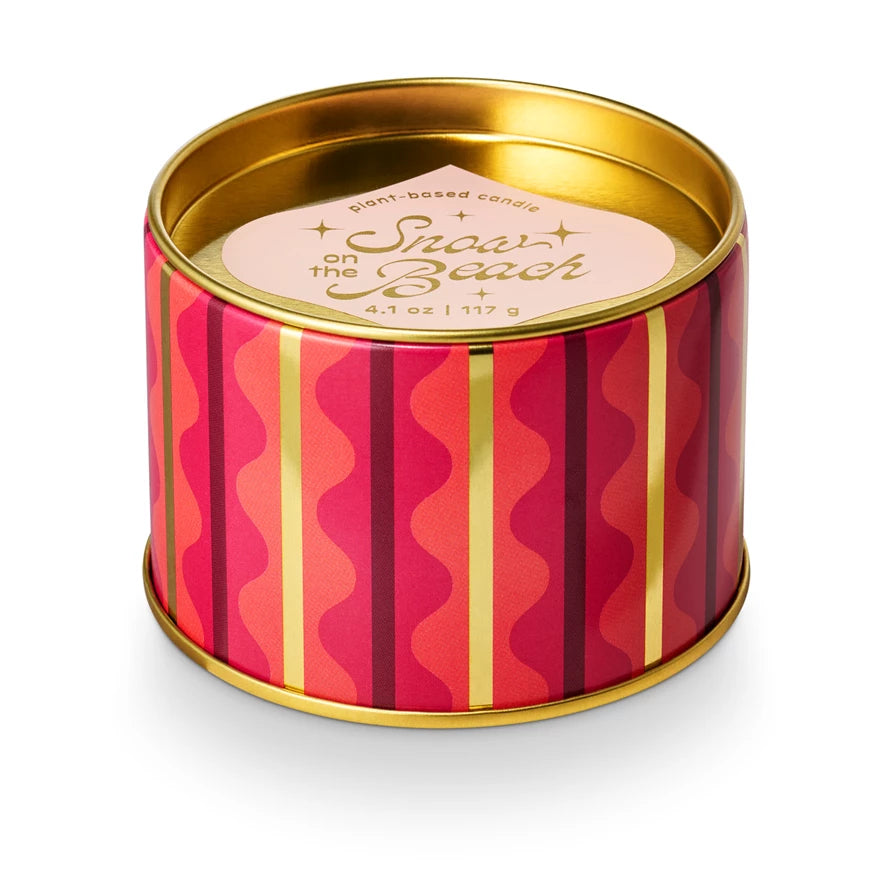 Snow on the Beach Tin Candle