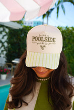 Load image into Gallery viewer, Palms &amp; Poolside - Green Stripe Trucker Hat
