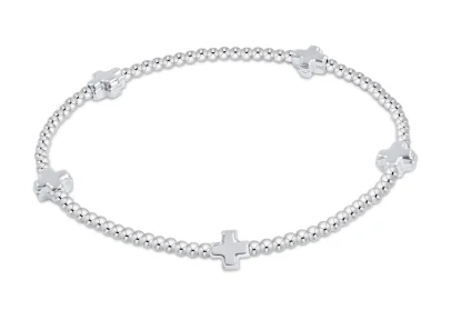 enewton Signature Cross Small Sterling Pattern 2mm Bead Bracelet - Sterling