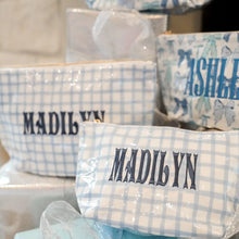 Load image into Gallery viewer, Blue Trellis Clear Coat Toiletry Bag