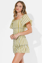 Load image into Gallery viewer, Adelyn Rae Paola 2 Tone Pipped Flutter Set | Sage/Off White