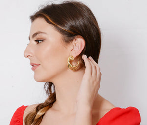 Sheila Fajl Hazel Hoops | Shiny 18K Gold Plated