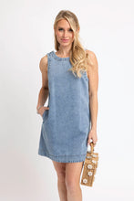 Load image into Gallery viewer, Karlie Denim Scoop Back Dress
