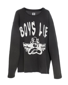 Boys Lie In Denial Thermal Boyfriend Longsleeve | Grey