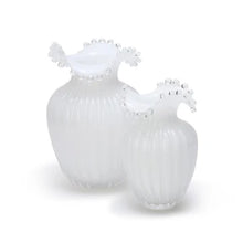 Load image into Gallery viewer, Glass Pearl White Vases