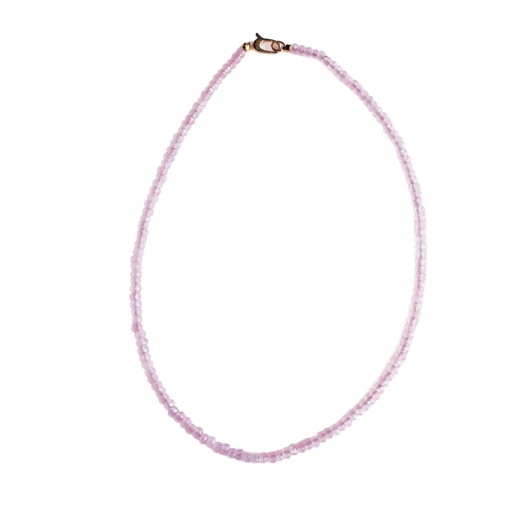 Rose Quartz Dainty Candy Gemstone Necklace