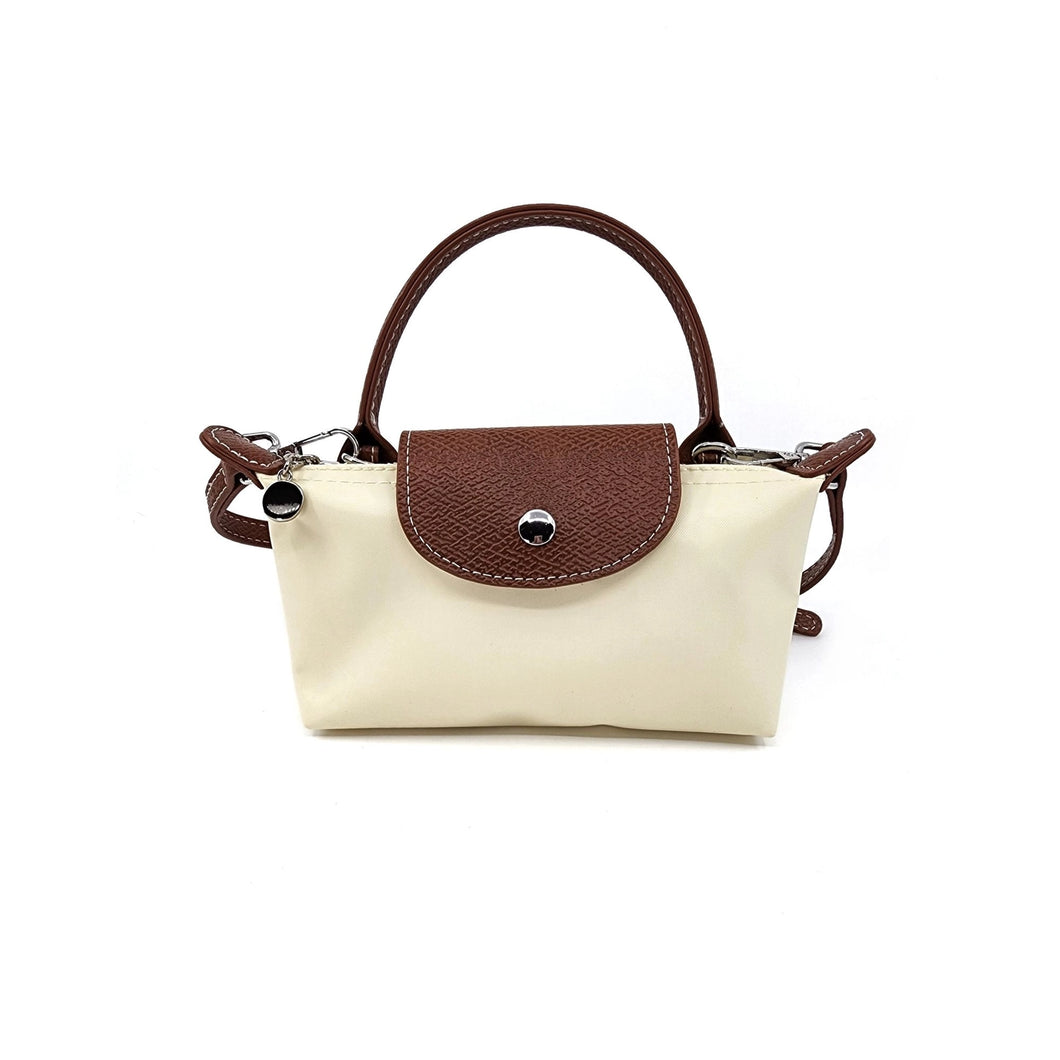 Beige Nylon Mini Tote