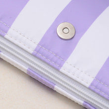Load image into Gallery viewer, Nylon Mini Crossbody Bag | Lavender &amp; White Stripe