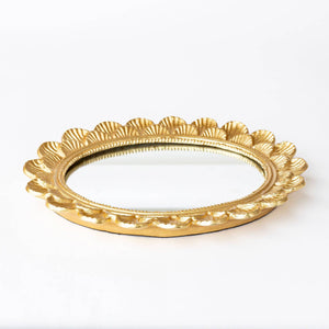 Scalloped Mirrored Tray