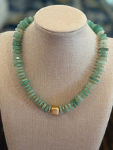 Load image into Gallery viewer, Chunky Seafoam Jade Flat Gemstone Necklace