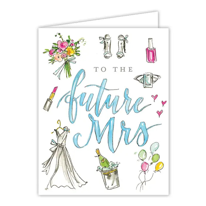 The Future Mrs Handpainted Wedding Images Greeting Card