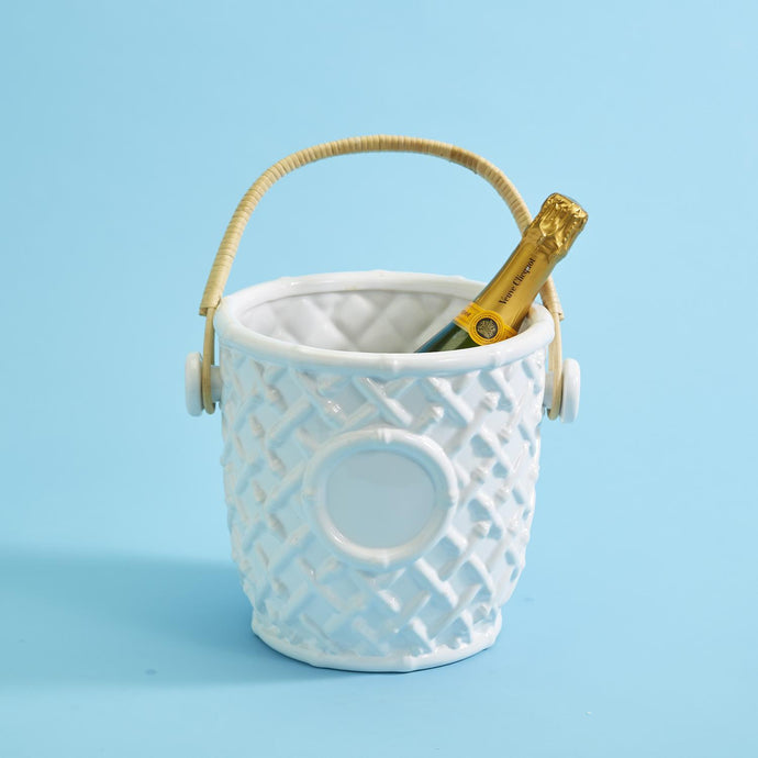 Hampton Faux Bamboo Fretwork Ice Bucket