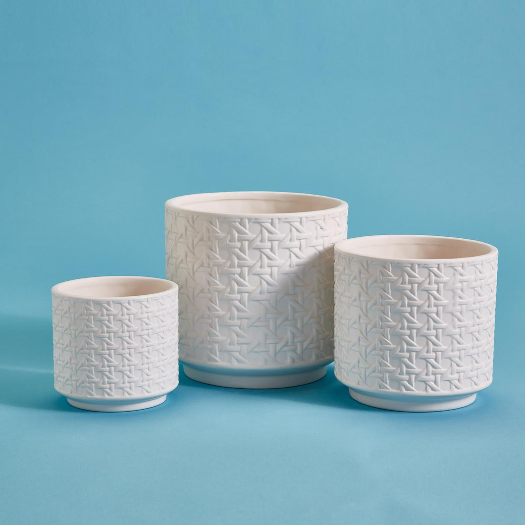 Embossed Cane Webbing Planter