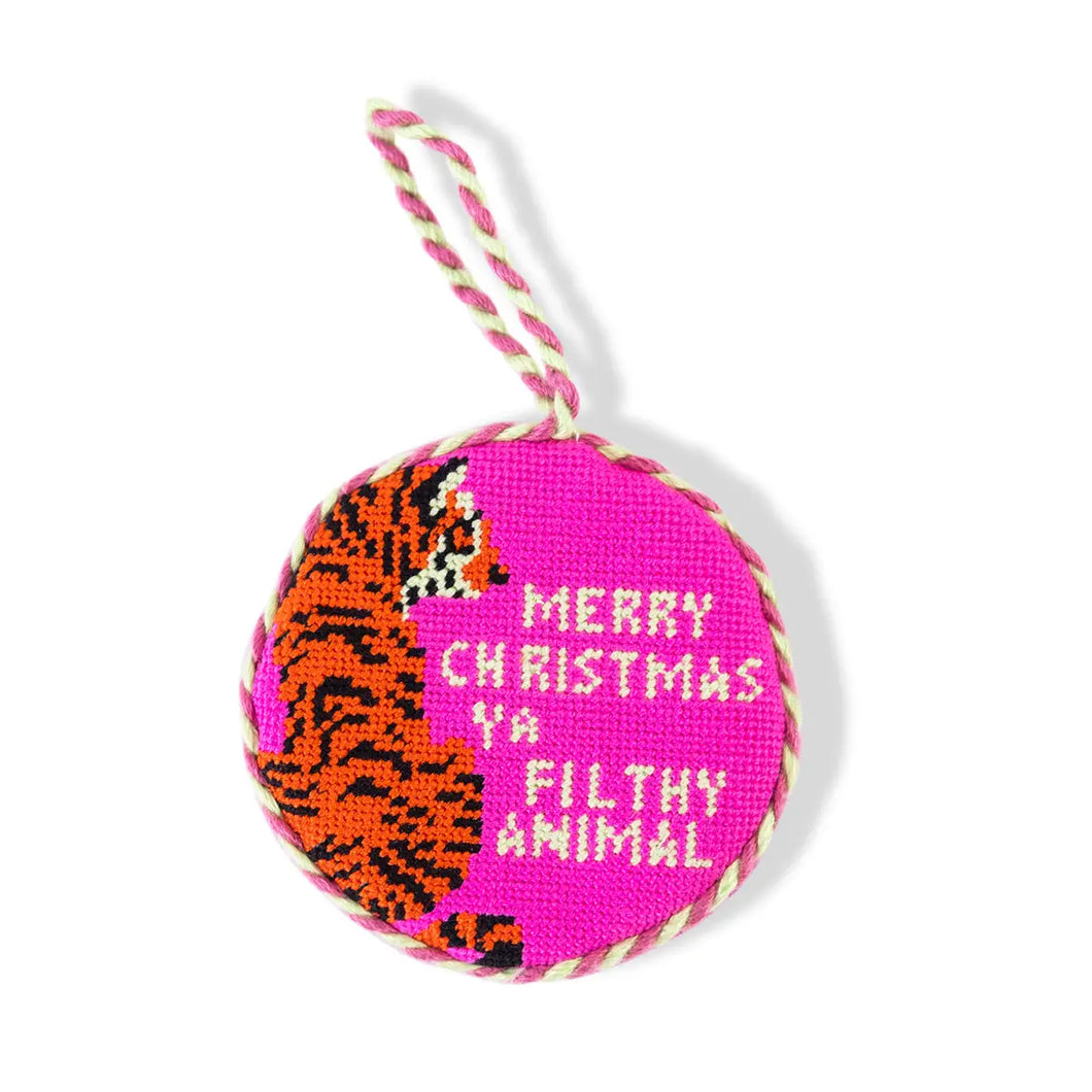 Tiger Needlepoint Ornament