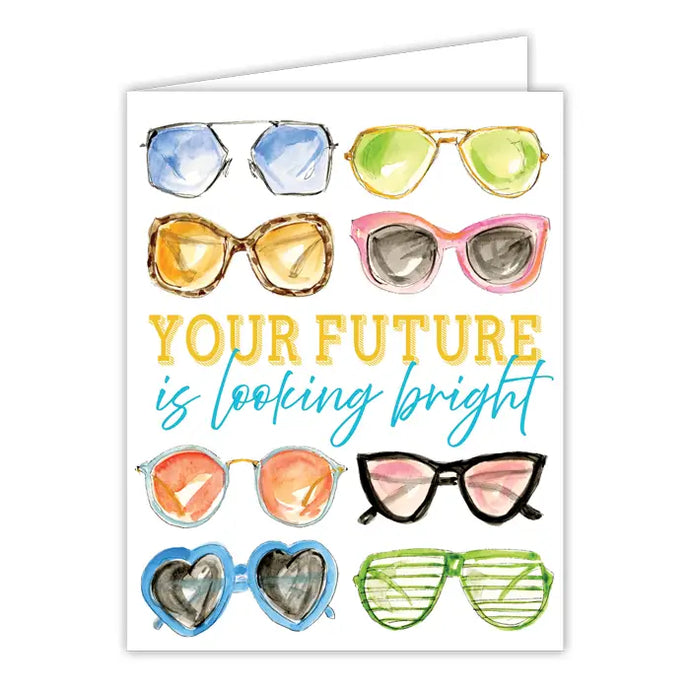 Handpainted Your Future Is Looking Bright Sunnies Greeting Card
