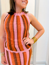 Load image into Gallery viewer, Design History Stripe Halter Top | Pink Bloom Combo