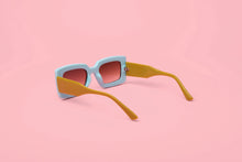 Load image into Gallery viewer, Deco Sunglasses Chartreuse + Sky Blue