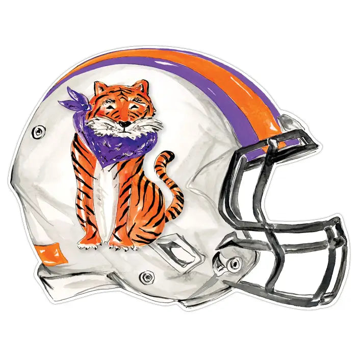 Posh Die-Cut Placemat Helmet Purple & Orange Tiger