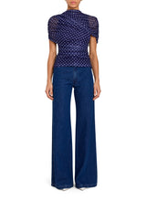 Load image into Gallery viewer, Amanda Uprichard Evianna Top | Navy Polkadot