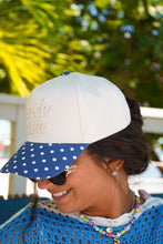 Load image into Gallery viewer, Beach Bum - Navy Polka Dot Hat