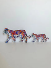 Load image into Gallery viewer, Chelsea McShane Purple &amp; Orange Walking Tiger Acrylic Shelfie