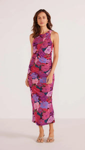 Mink Pink Lexie Mesh Midi Dress | Floral Blooms