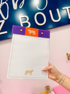 Large Acrylic Tiger Notepad