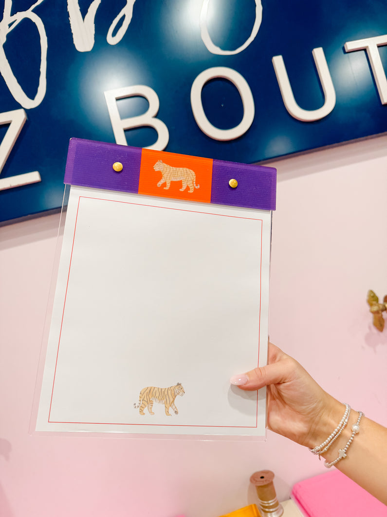 Large Acrylic Tiger Notepad