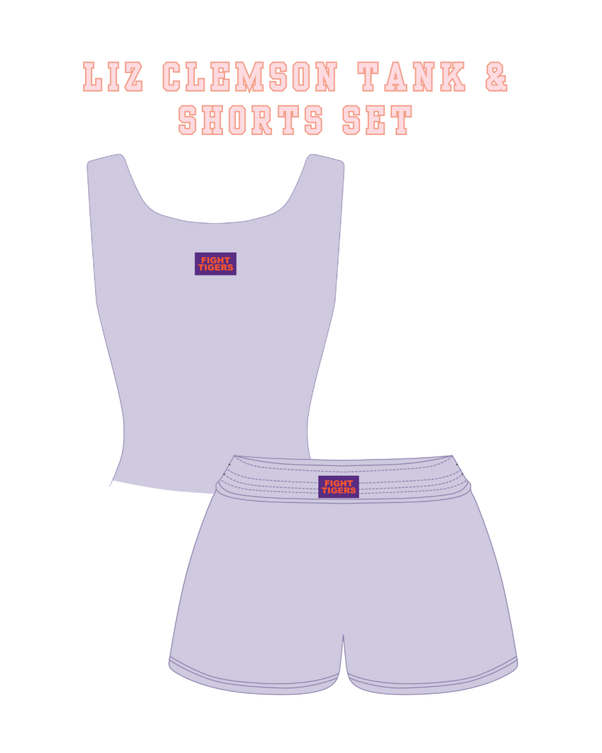 PRE-ORDER Liz Clemson Tank & Shorts Set