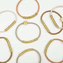 Load image into Gallery viewer, Sand Gold Disc Hair Tie
