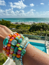 Load image into Gallery viewer, Intricate Stack Bracelet | Pink + Orange