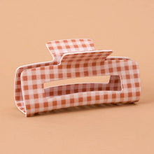 Load image into Gallery viewer, Maple Gingham Claw Clip