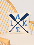 Load image into Gallery viewer, Shiraleah Lake/Oars Pillow | White
