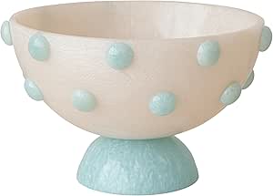 Marbled Resin Hobnail Footed Bowl