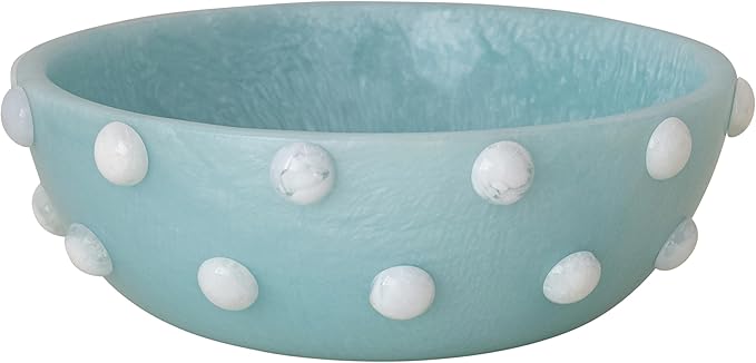 Marbled Resin Hobnail Bowl