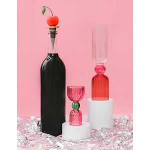 Tipsy Turvy Wine Stopper Cherry