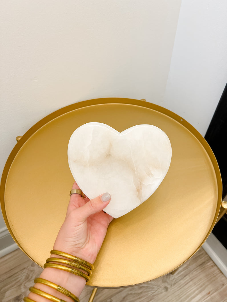 Heart Alabaster Box |  Large