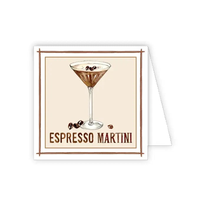 Handpainted Espreso Martini Enclosure Card