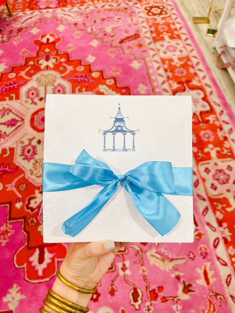 Blue Sheyuan W/ Blue Ribbon Notepad