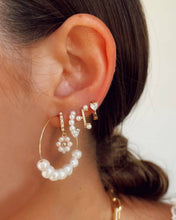 Load image into Gallery viewer, Mini Pearl Hoops