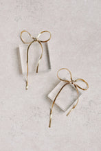 Load image into Gallery viewer, Maxi Gold Duster Bow Earrings