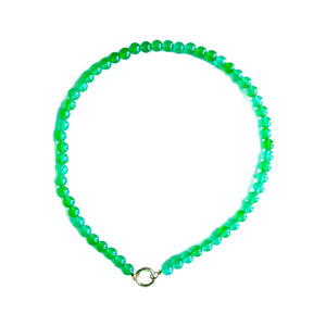 Green Jade Mini Gumball Necklace